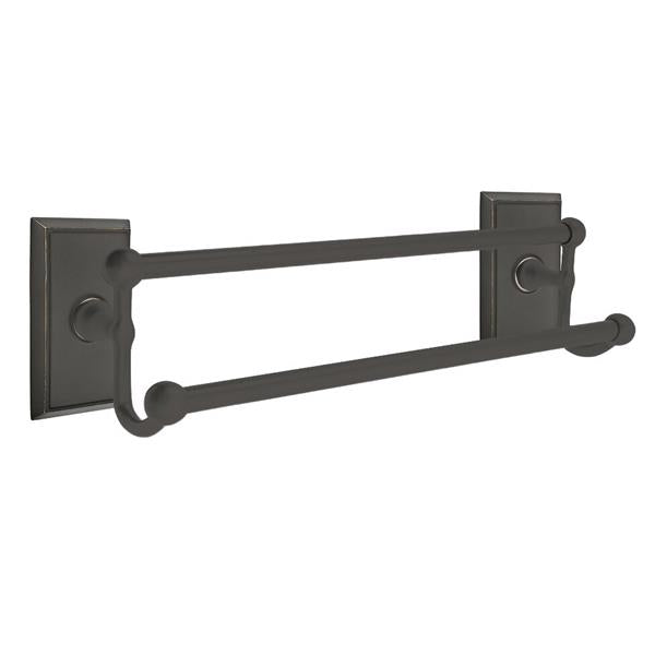 Emtek - Traditional Brass Double Towel Bar, 18 Inch