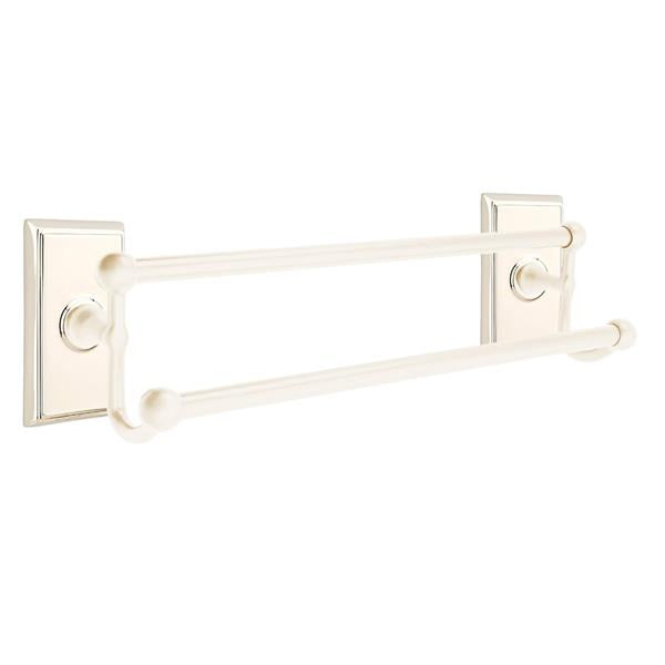 Emtek - Traditional Brass Double Towel Bar, 18 Inch