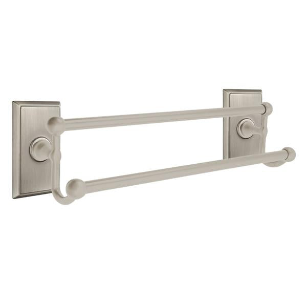 Emtek - Traditional Brass Double Towel Bar, 18 Inch