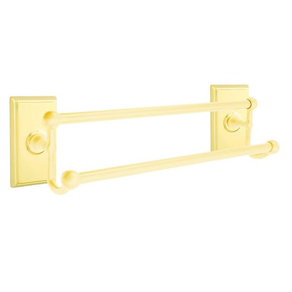 Emtek - Traditional Brass Double Towel Bar, 18 Inch