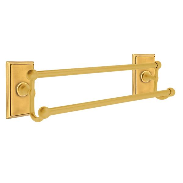 Emtek - Traditional Brass Double Towel Bar, 18 Inch