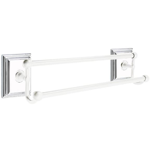 Emtek - Traditional Brass Double Towel Bar, 18 Inch