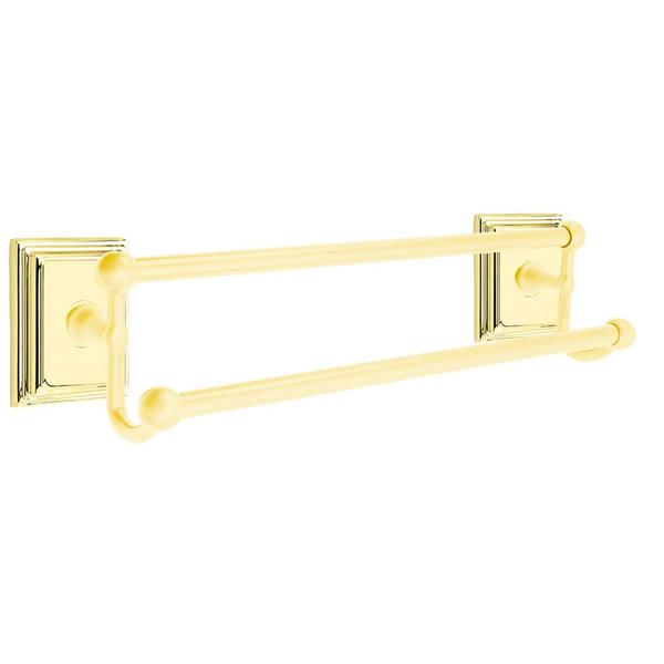 Emtek - Traditional Brass Double Towel Bar, 18 Inch