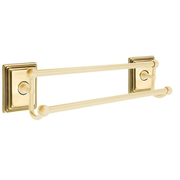 Emtek - Traditional Brass Double Towel Bar, 18 Inch