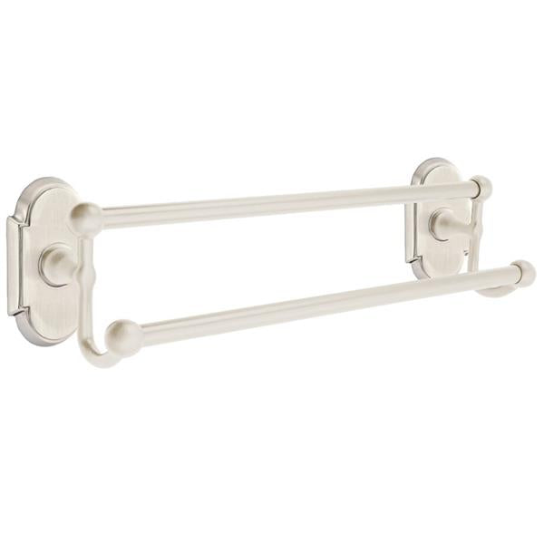 Emtek - Traditional Brass Double Towel Bar, 18 Inch