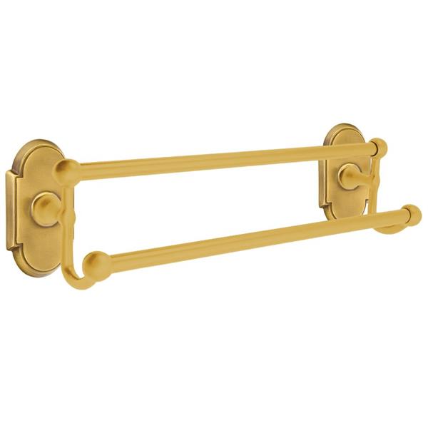 Emtek - Traditional Brass Double Towel Bar, 18 Inch