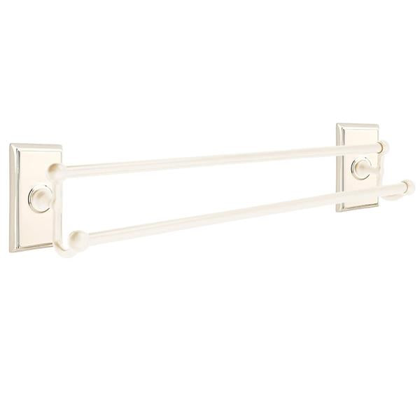 Emtek - Traditional Brass Double Towel Bar, 24 Inch