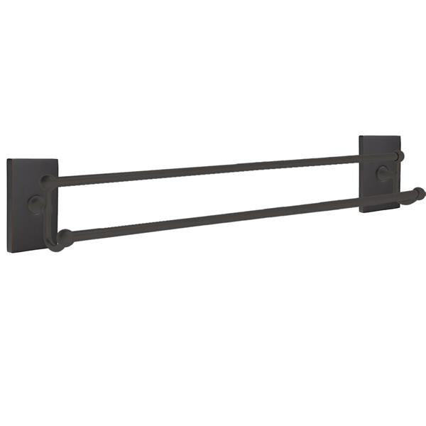 Emtek - Traditional Brass Double Towel Bar, 30 Inch