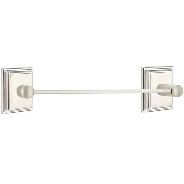 Emtek - Brass Modern Towel Bar, 18 Inch