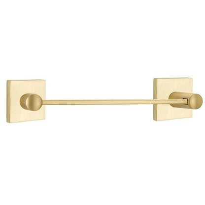 Emtek - Brass Modern Towel Bar, 12 Inch