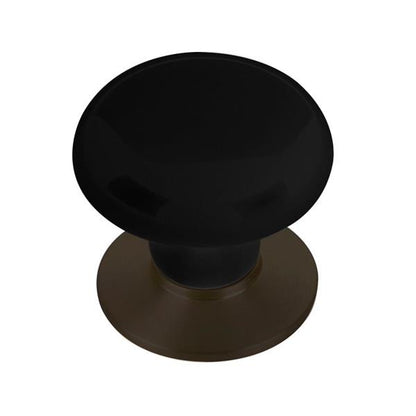 Emtek - Porcelain Cabinet Knob, Ebony, 1-3/8 Inch