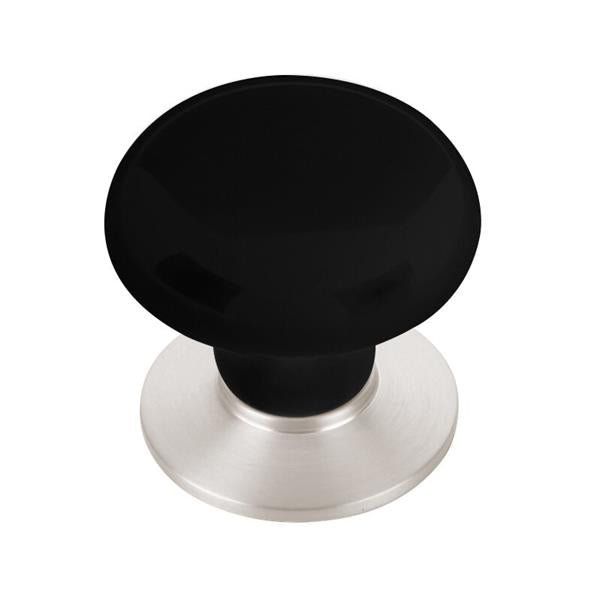 Emtek - Porcelain Cabinet Knob, Ebony, 1-3/8 Inch