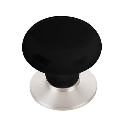 Emtek - Porcelain Cabinet Knob, Ebony, 1-3/8 Inch