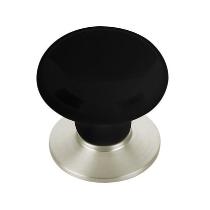 Emtek - Porcelain Cabinet Knob, Ebony, 1-3/8 Inch