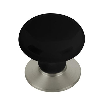 Emtek - Porcelain Cabinet Knob, Ebony, 1-3/8 Inch
