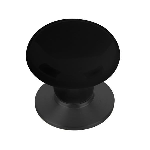 Emtek - Porcelain Cabinet Knob, Ebony, 1-3/8 Inch