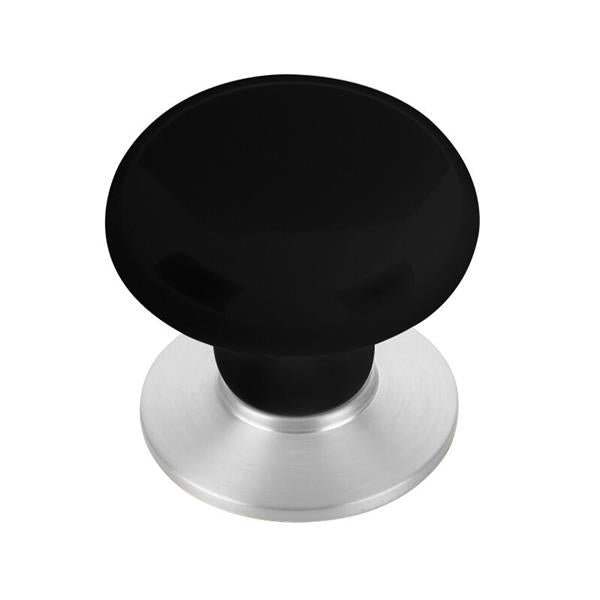 Emtek - Porcelain Cabinet Knob, Ebony, 1-3/8 Inch