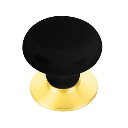 Emtek - Porcelain Cabinet Knob, Ebony, 1-3/8 Inch