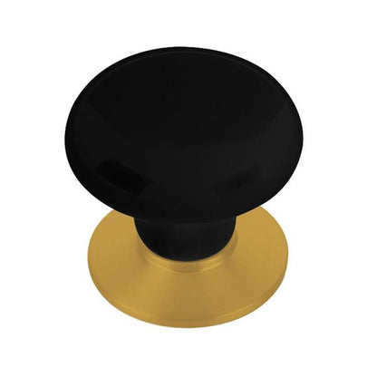Emtek - Porcelain Cabinet Knob, Ebony, 1-3/8 Inch