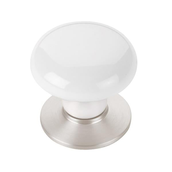Emtek - Porcelain Wardrobe Knob, Ice White, 1-3/4 Inch