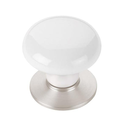 Emtek - Porcelain Wardrobe Knob, Ice White, 1-3/4 Inch