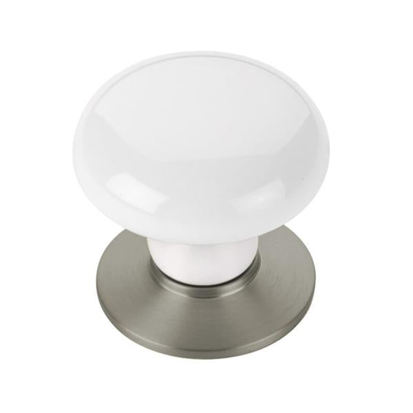 Emtek - Porcelain Wardrobe Knob, Ice White, 1-3/4 Inch