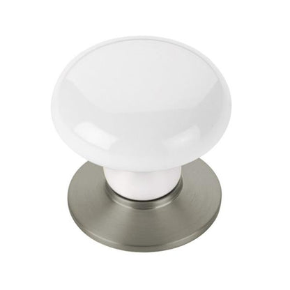 Emtek - Porcelain Wardrobe Knob, Ice White, 1-3/4 Inch