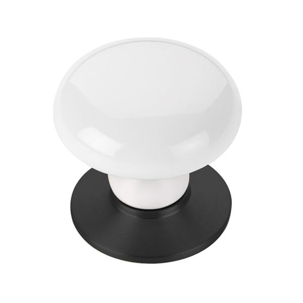 Emtek - Porcelain Wardrobe Knob, Ice White, 1-3/4 Inch