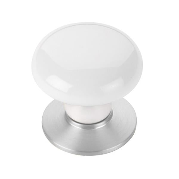 Emtek - Porcelain Wardrobe Knob, Ice White, 1-3/4 Inch