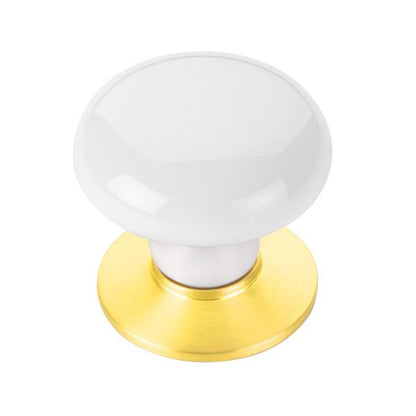 Emtek - Porcelain Wardrobe Knob, Ice White, 1-3/4 Inch