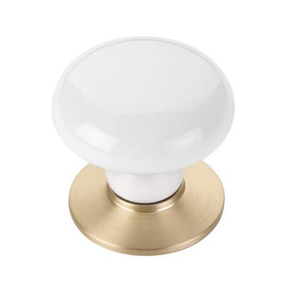 Emtek - Porcelain Wardrobe Knob, Ice White, 1-3/4 Inch