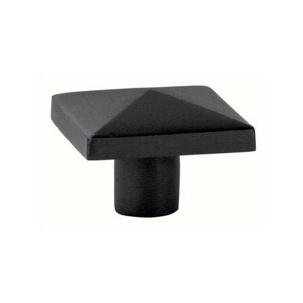 Emtek - Sandcast Bronze Square Knob, 1-1/4 Inch