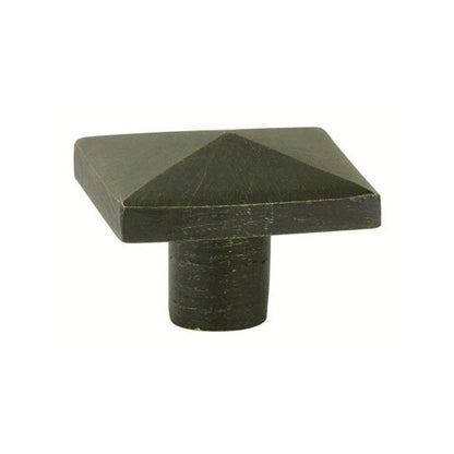 Emtek - Sandcast Bronze Square Knob, 1-5/8 Inch