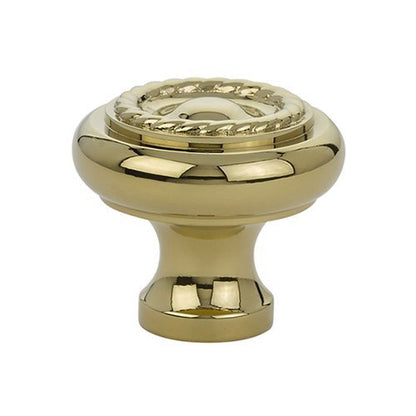 Emtek - Cabinet Knob, Brass Rope, 1-3/4 Inch