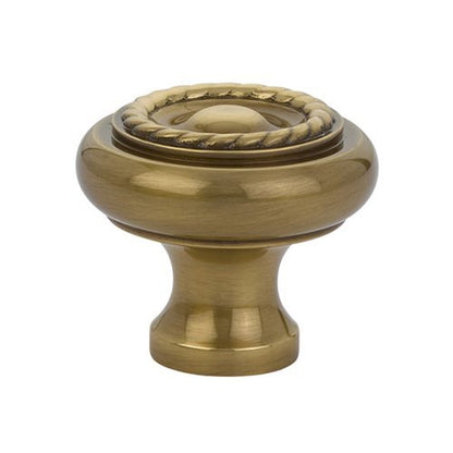 Emtek - Cabinet Knob, Brass Rope, 1-3/4 Inch