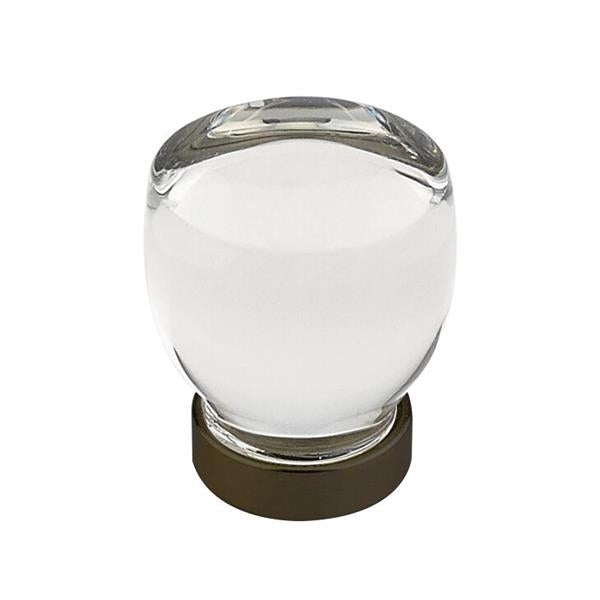 Emtek - Juneau Glass Knob, Cabinet, 1-1/8 Inch