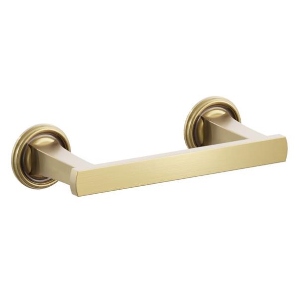 Emtek - Transitional Flared Brass Paper Holder, Pivoting Double Post