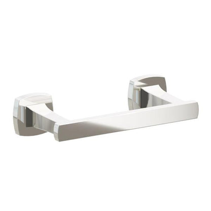 Emtek - Transitional Flared Brass Paper Holder, Pivoting Double Post