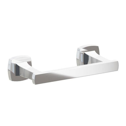 Emtek - Transitional Flared Brass Paper Holder, Pivoting Double Post