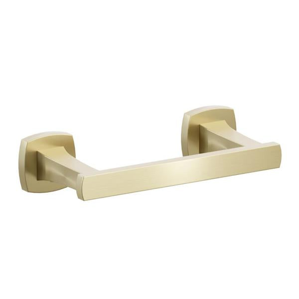 Emtek - Transitional Flared Brass Paper Holder, Pivoting Double Post
