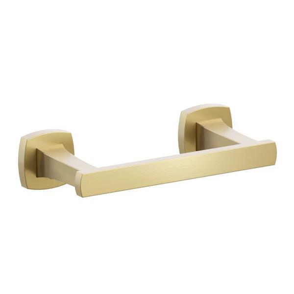 Emtek - Transitional Flared Brass Paper Holder, Pivoting Double Post