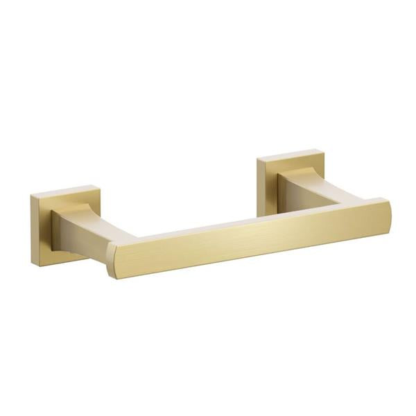 Emtek - Transitional Flared Brass Paper Holder, Pivoting Double Post
