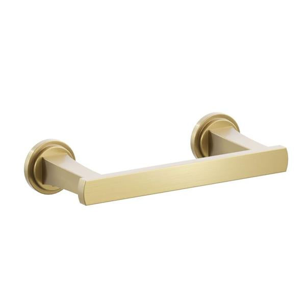 Emtek - Transitional Flared Brass Paper Holder, Pivoting Double Post