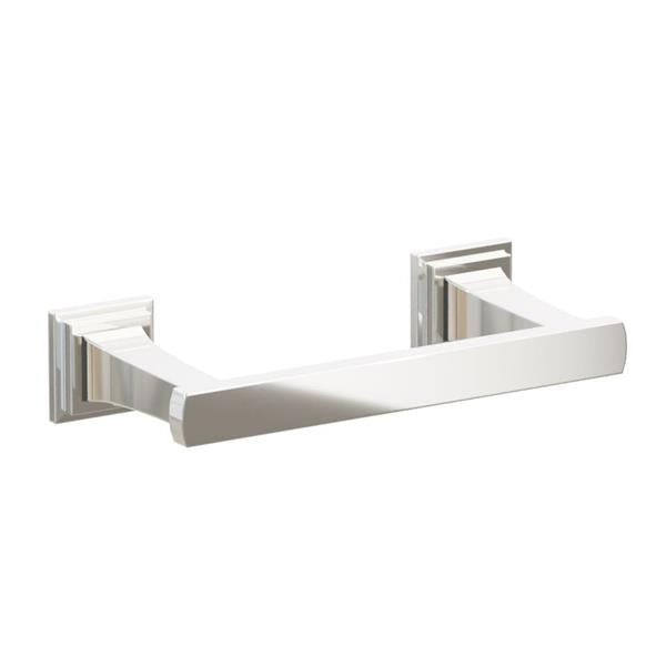Emtek - Transitional Flared Brass Paper Holder, Pivoting Double Post