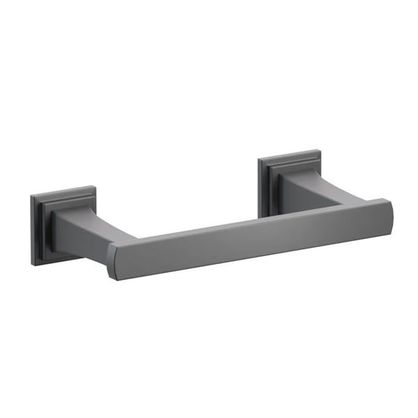 Emtek - Transitional Flared Brass Paper Holder, Pivoting Double Post