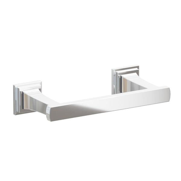 Emtek - Transitional Flared Brass Paper Holder, Pivoting Double Post