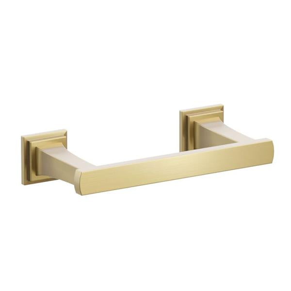 Emtek - Transitional Flared Brass Paper Holder, Pivoting Double Post