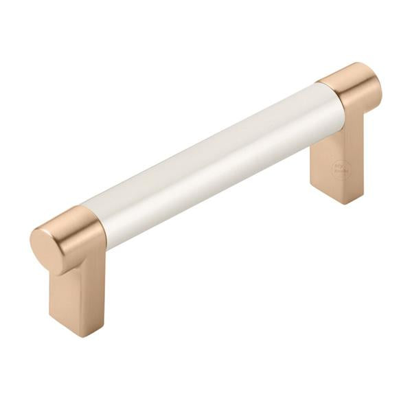 Emtek - Select Cabinet Pull 3-1/2 In C-C, Rectangular Stem, Smooth Bar