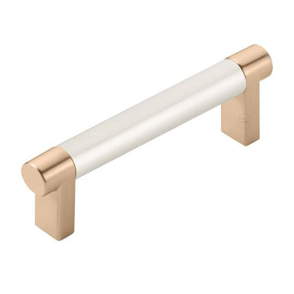 Emtek - Select Cabinet Pull 3-1/2 In C-C, Rectangular Stem, Smooth Bar