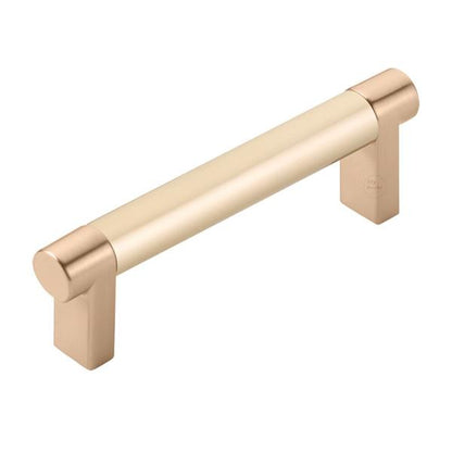 Emtek - Select Cabinet Pull 3-1/2 In C-C, Rectangular Stem, Smooth Bar